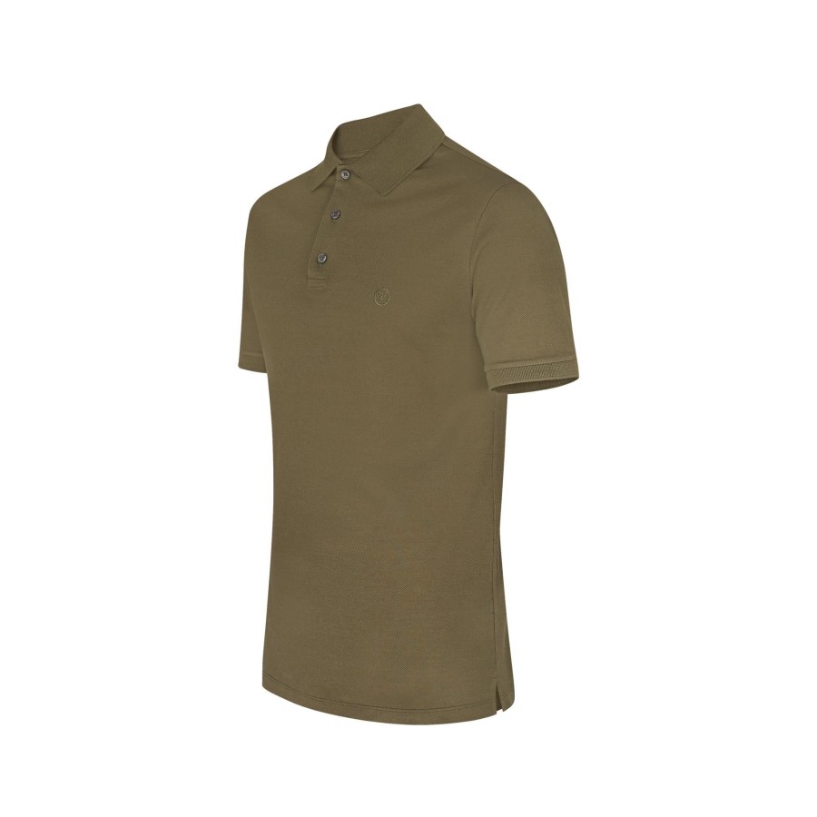 Men Louis Vuitton T-Shirts And Polos | Classic Short Sleeve Pique Polo Khaki