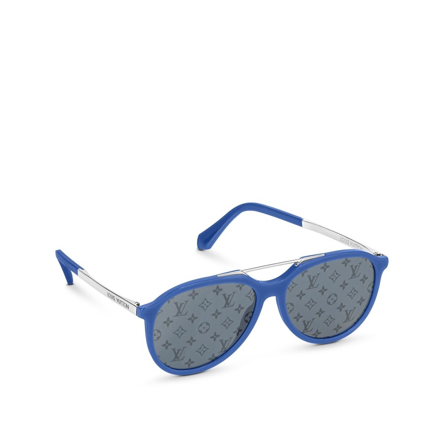 Men Louis Vuitton Sunglasses | Mix It Up Round Sunglasses Blue