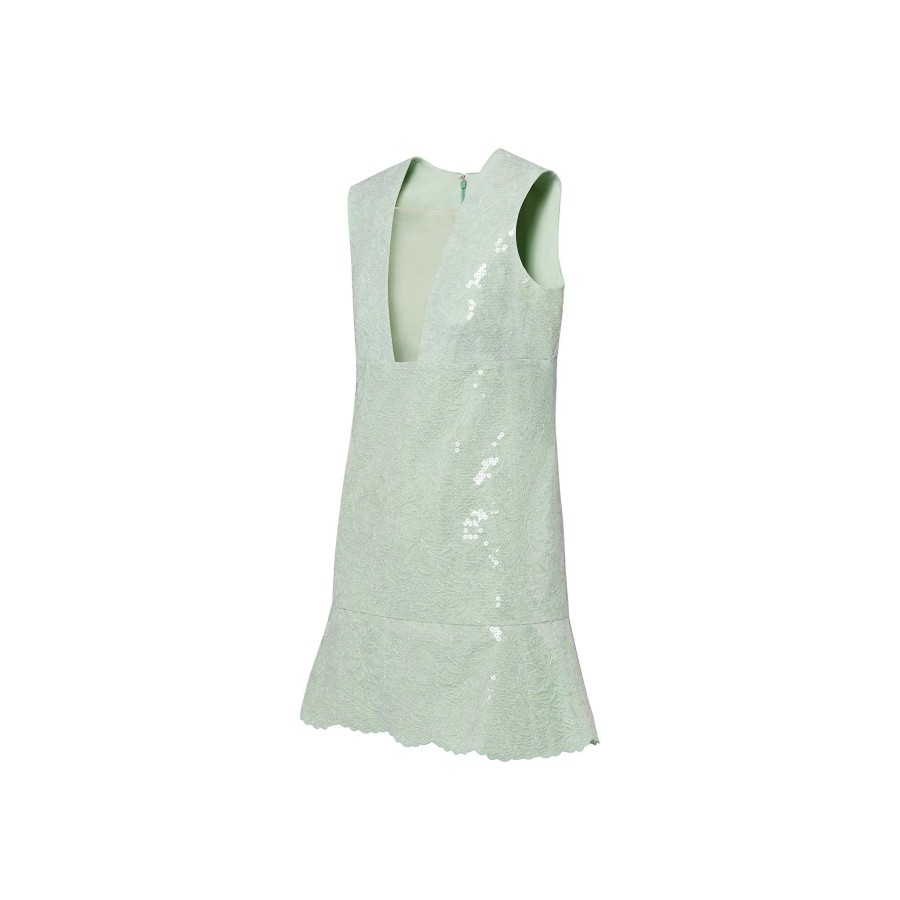 Women Louis Vuitton Dresses | Sequin Lace Mini Dress Almond