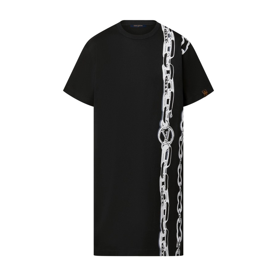 Women Louis Vuitton Dresses | Chain Print T-Shirt Dress