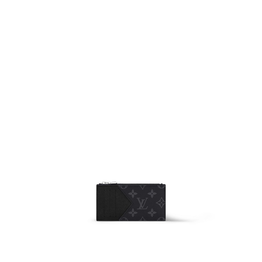 Men Louis Vuitton Compact Wallets | Coin Card Holder Black