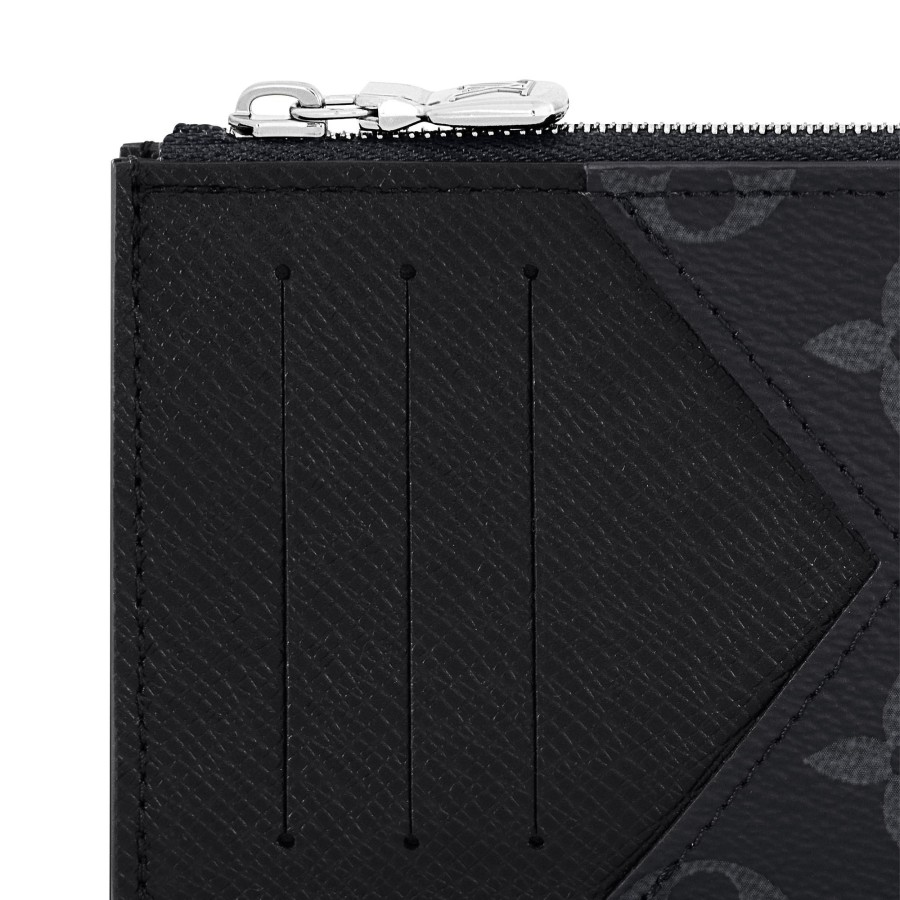 Men Louis Vuitton Compact Wallets | Coin Card Holder Black