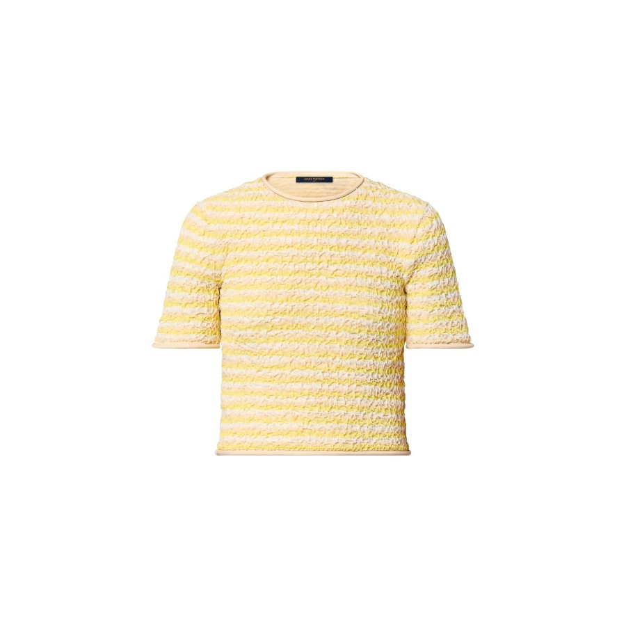 Women Louis Vuitton Knitwear | Crinkle Knit Striped Top