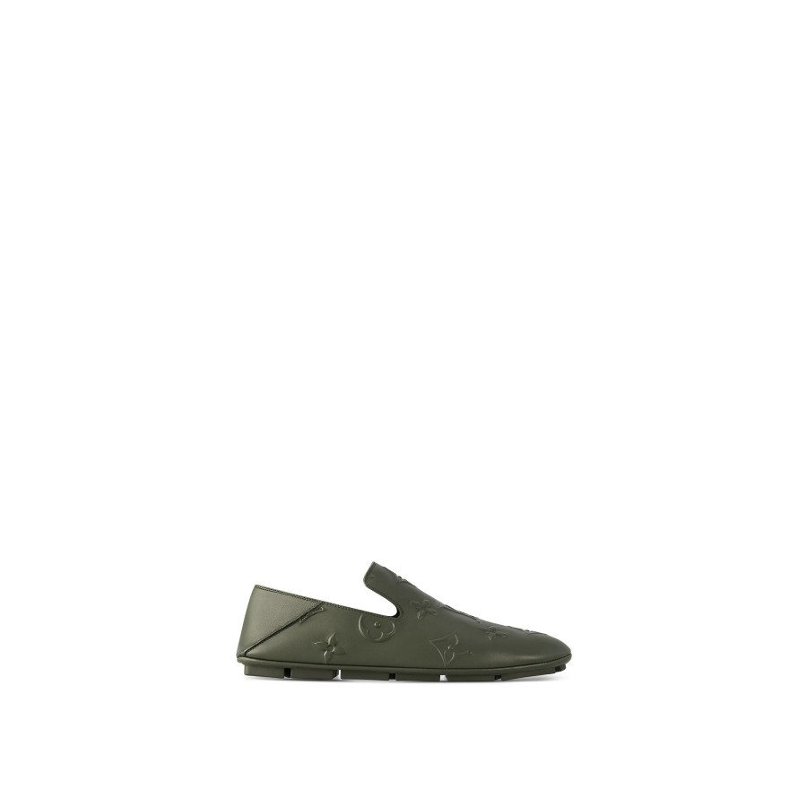 Men Louis Vuitton Loafers And Moccasins | Lv Driver Open Back Mocassin