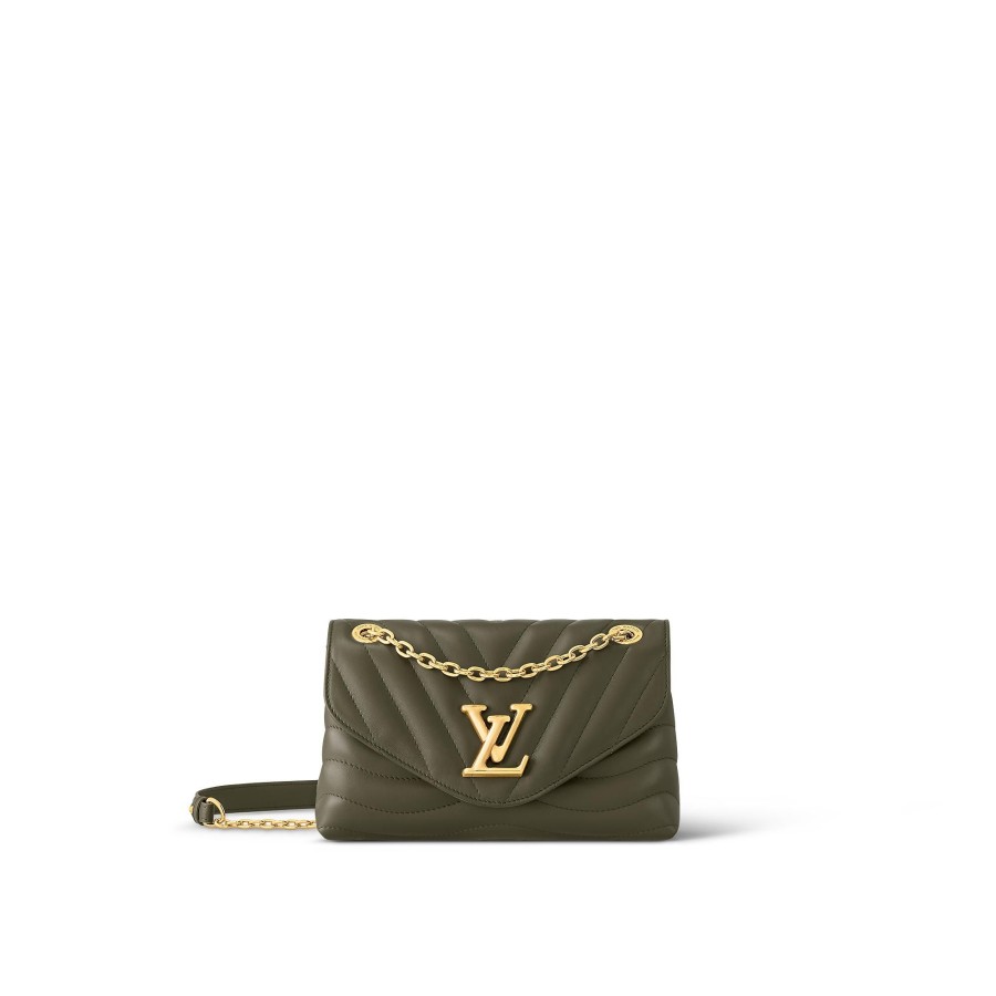 Women Louis Vuitton Chain Bags And Clutches | New Wave Chain Bag Mm Khaki