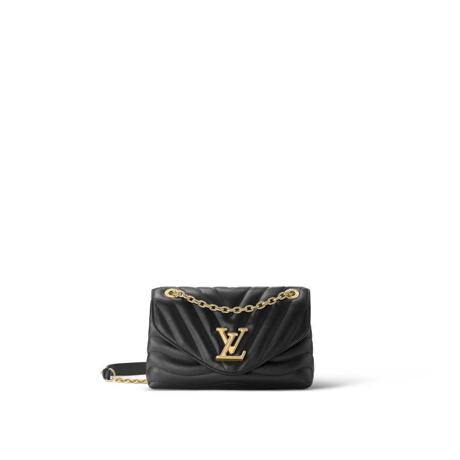 Women Louis Vuitton Chain Bags And Clutches | New Wave Chain Bag Mm Black