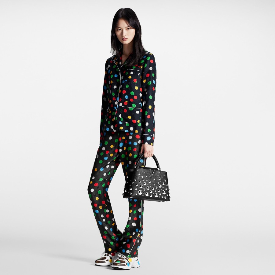 Women Louis Vuitton Tops | Lv X Yk Painted Dots Pajama Shirt