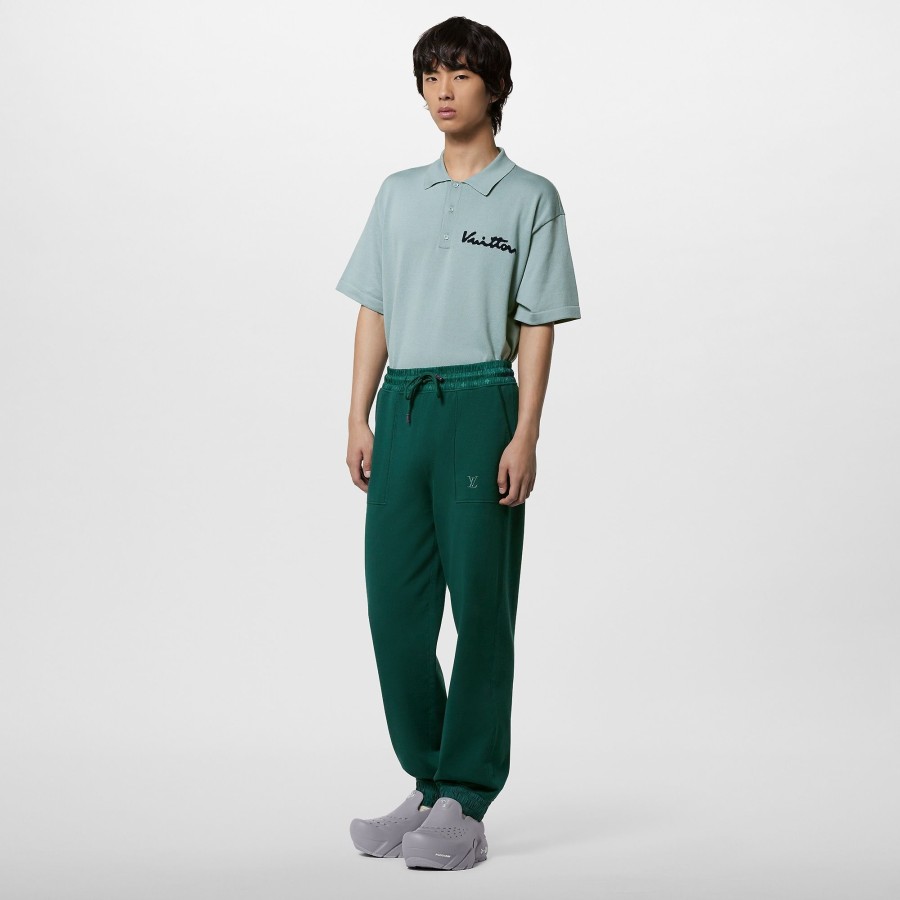 Men Louis Vuitton Pants | Cotton Jogpants Pine Green