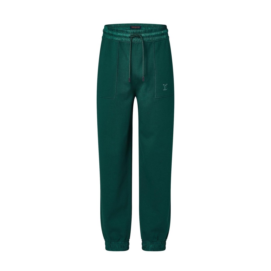 Men Louis Vuitton Pants | Cotton Jogpants Pine Green