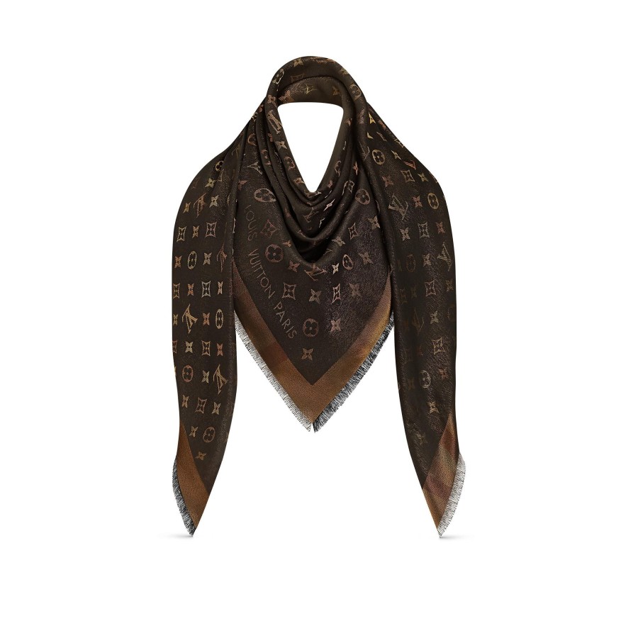 Women Louis Vuitton Shawls And Stoles | So Shine Monogram Shawl Brown