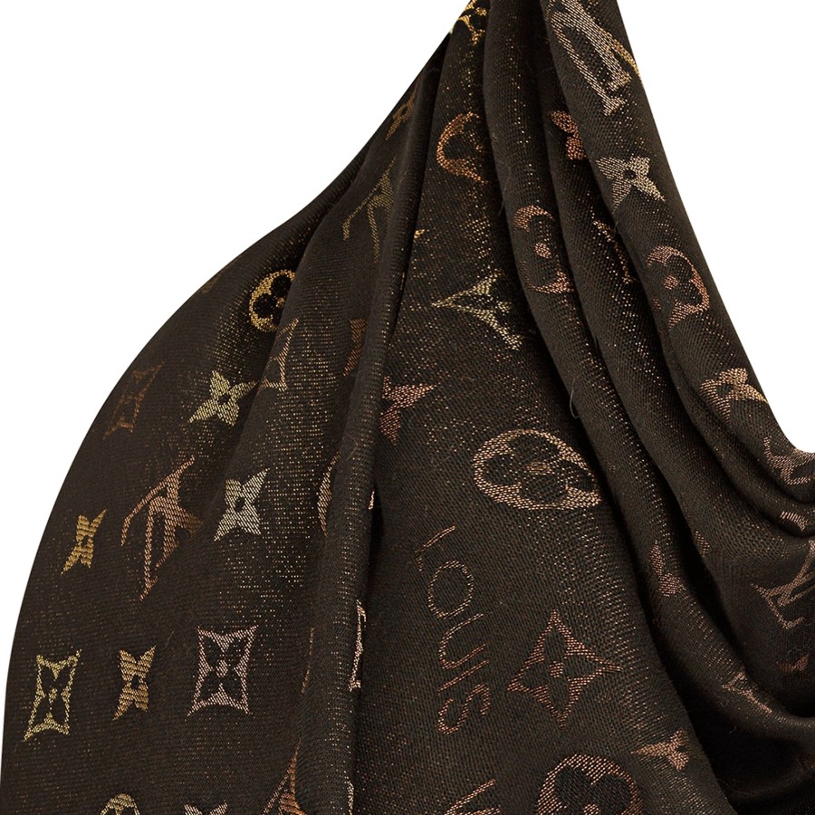 Women Louis Vuitton Shawls And Stoles | So Shine Monogram Shawl Brown