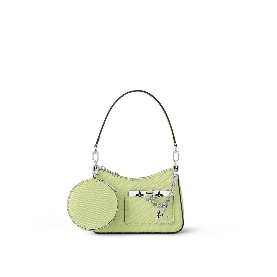 Women Louis Vuitton Leather Bags | Marellini Light Green