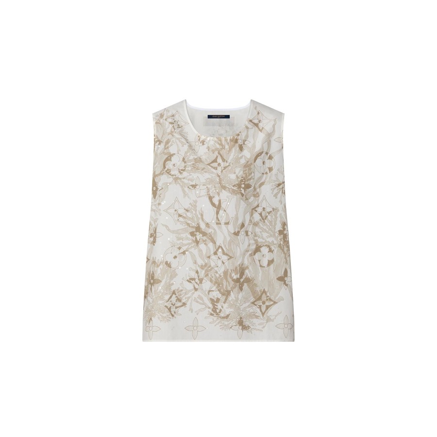 Men Louis Vuitton Shirts | Embroidered Cotton Tanktop