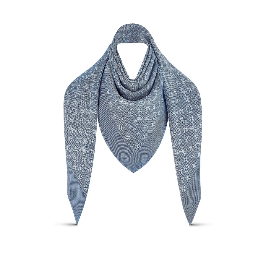 Women Louis Vuitton Shawls And Stoles | Summer Stardust Jacquard Shawl Bleu Marine