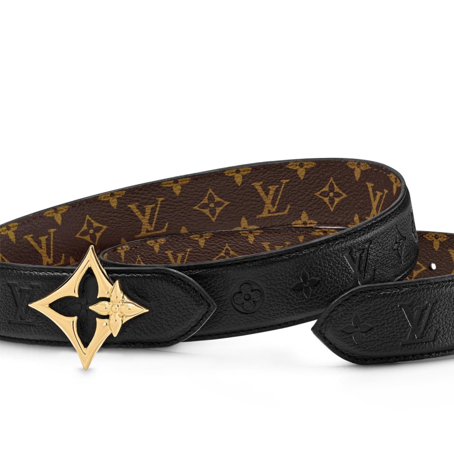 Women Louis Vuitton Belts | Lv Flowergram 30Mm Reversible Belt