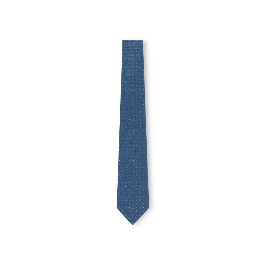 Men Louis Vuitton Ties And Pocket Squares | Dots On Mng Tie Blue