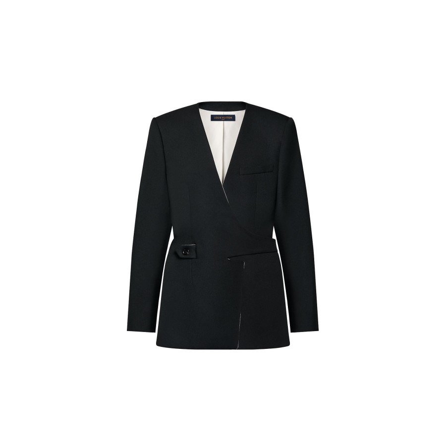 Women Louis Vuitton Coats And Jackets | Technical Gabardine Wrap Blazer