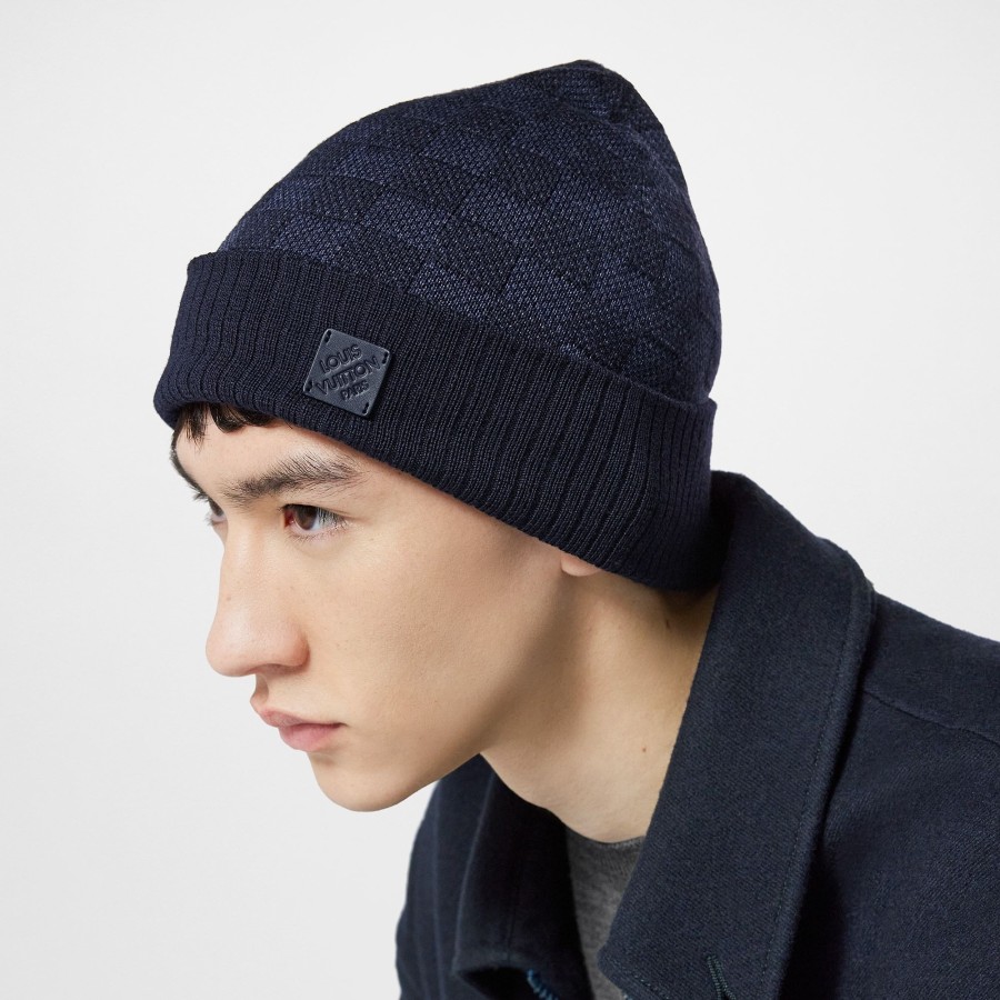 Men Louis Vuitton Hats And Gloves | Neo Petit Damier Beanie Navy