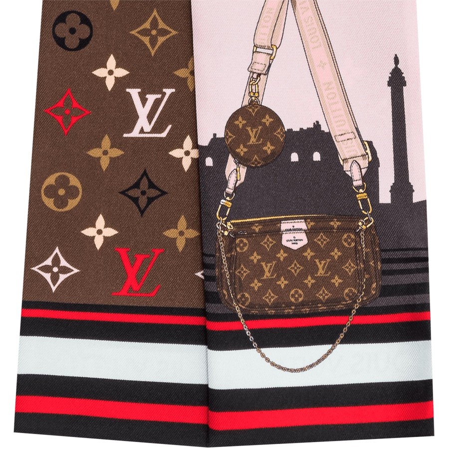 Women Louis Vuitton Silk Squares And Bandeaus | Skyline Bandeau Brown