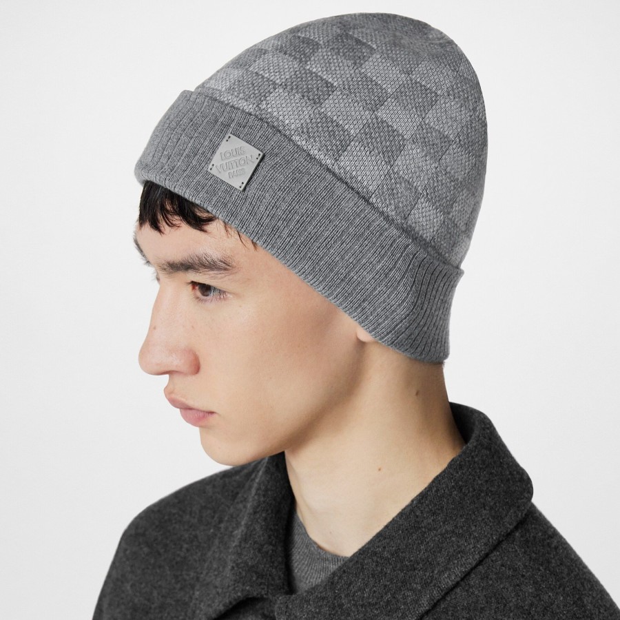 Men Louis Vuitton Hats And Gloves | Neo Petit Damier Beanie Light Grey