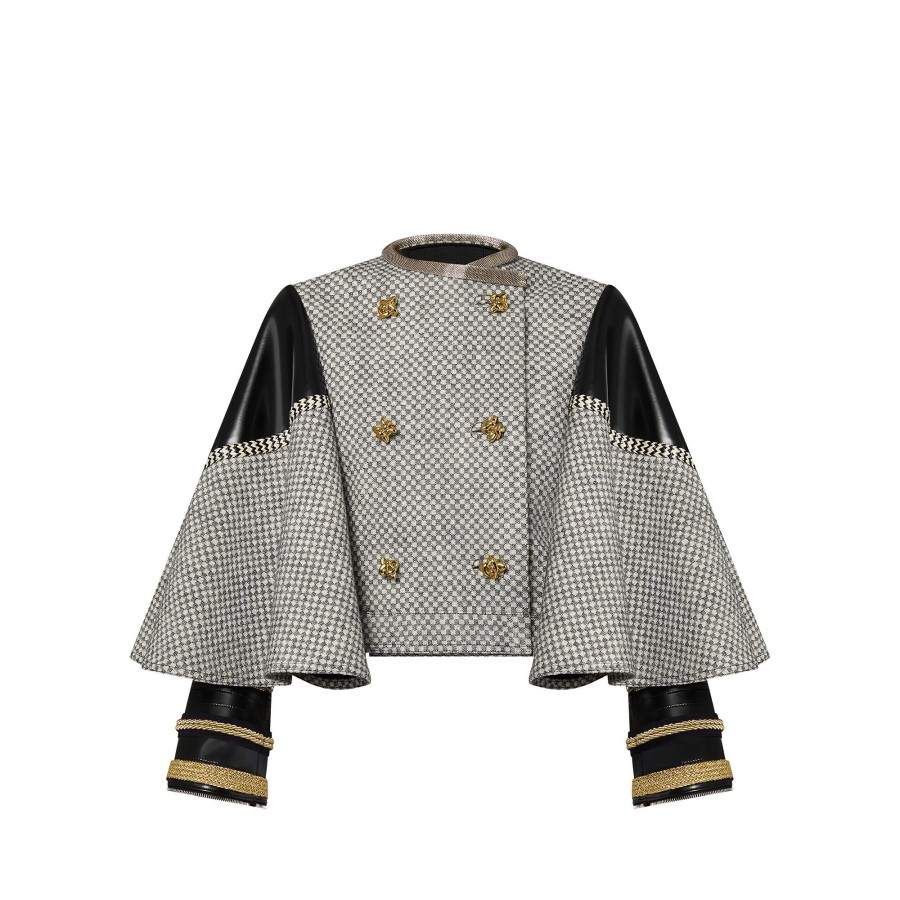 Women Louis Vuitton Coats And Jackets | Cropped Cape-Sleeve Coat