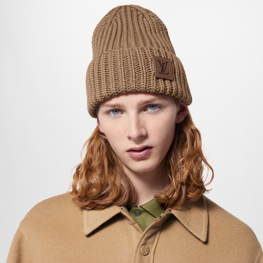 Men Louis Vuitton Hats And Gloves | Epi Beanie Camel