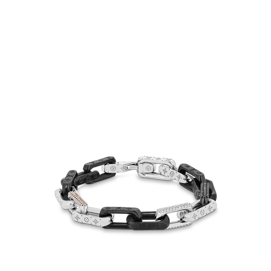 Men Louis Vuitton Bracelets | Monogram Chain Bracelet