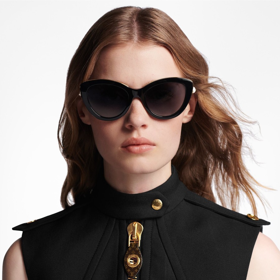 Women Louis Vuitton Sunglasses | Lv Monogram Pearl Cat Eye Sunglasses