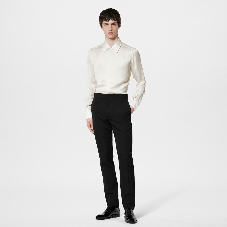 Men Louis Vuitton Shirts | Silk Blend Long-Sleeved Shirt