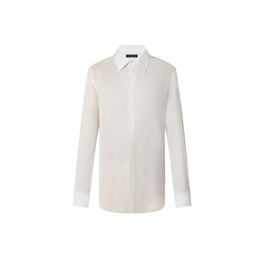 Men Louis Vuitton Shirts | Silk Blend Long-Sleeved Shirt