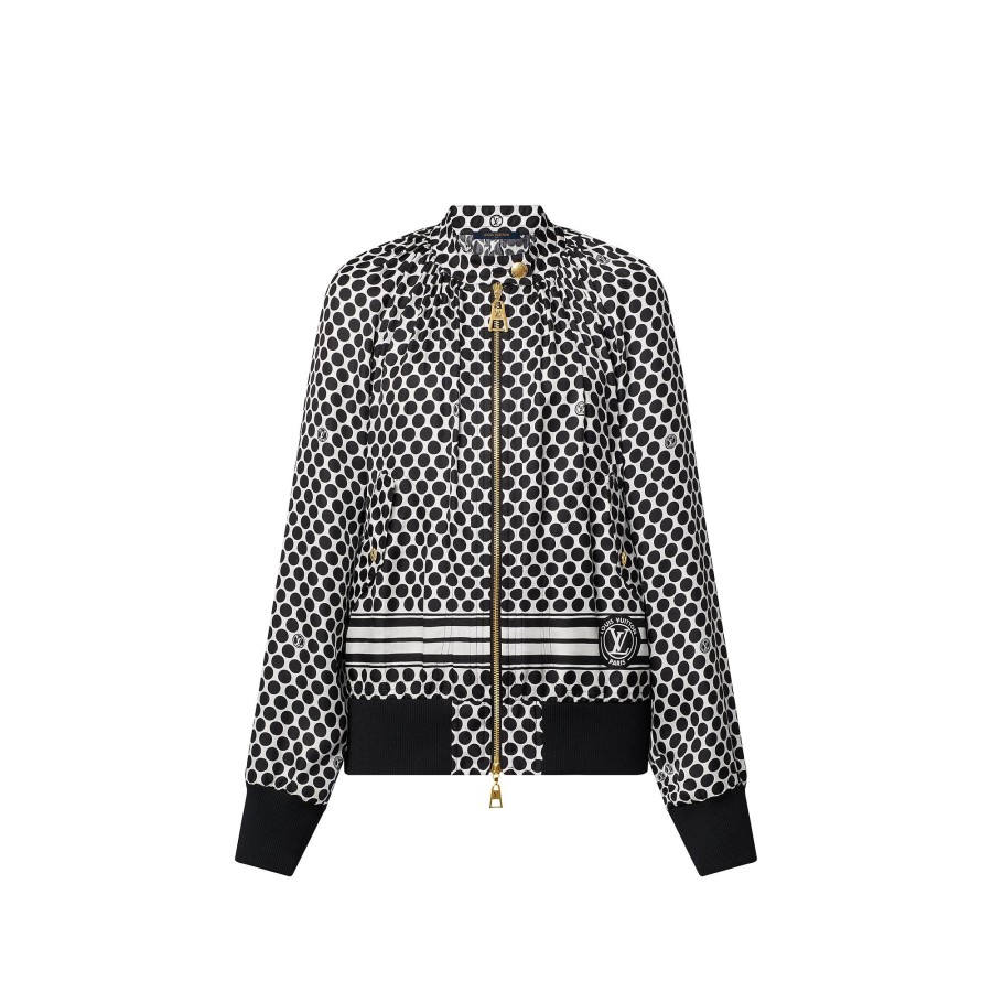 Women Louis Vuitton Coats And Jackets | Lv Polka Dot Bomber Jacket