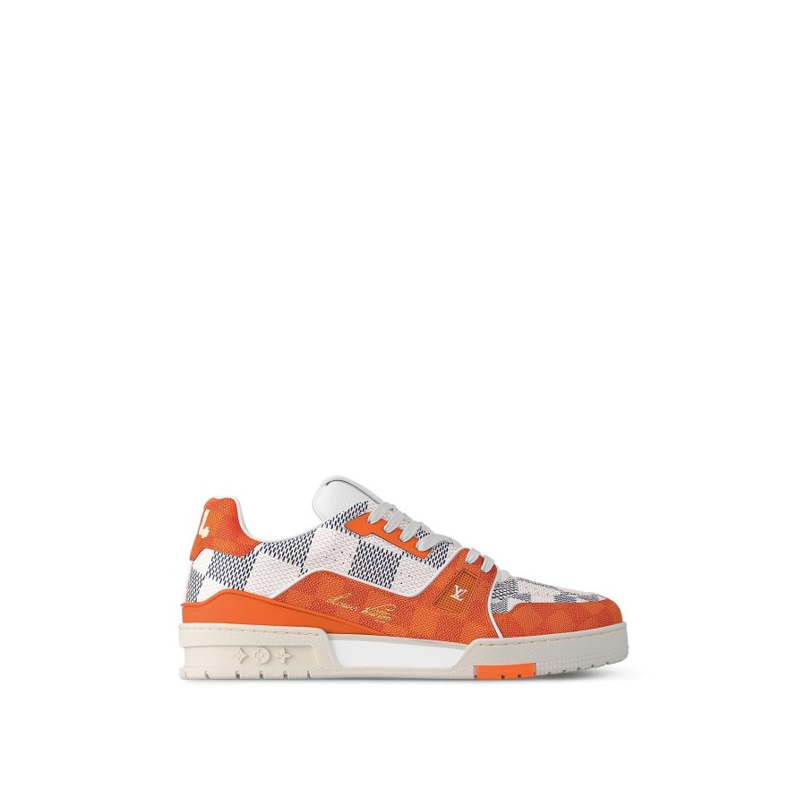 Men Louis Vuitton Sneakers | Lv Trainer Sneaker Orange