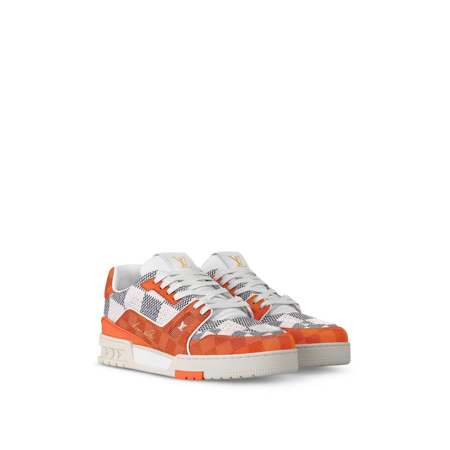 Men Louis Vuitton Sneakers | Lv Trainer Sneaker Orange