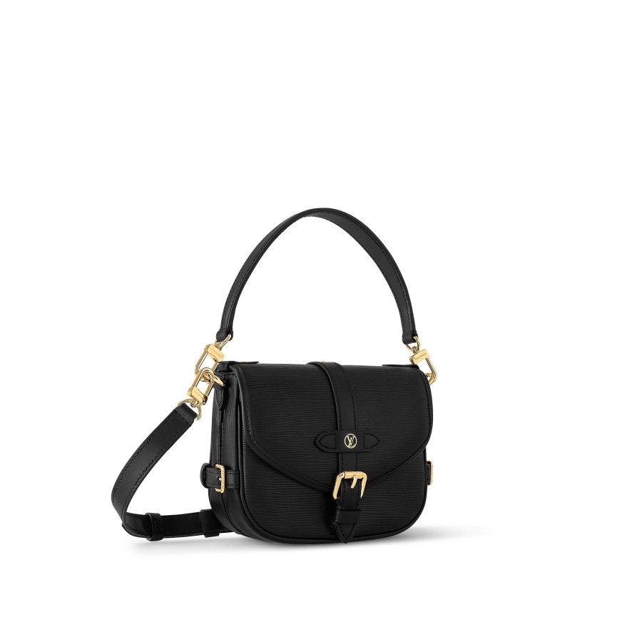 Women Louis Vuitton Leather Bags | Saumur Bb Black