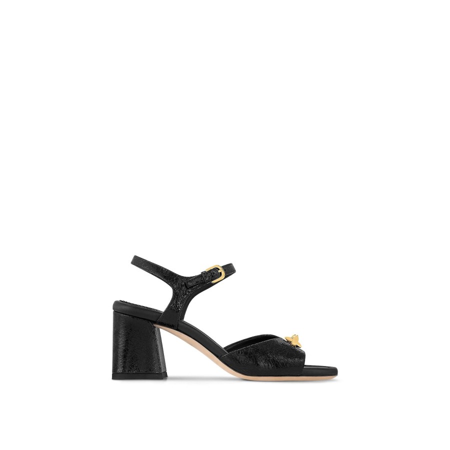 Women Louis Vuitton Sandals And Espadrilles | Lv Edge Sandal Black