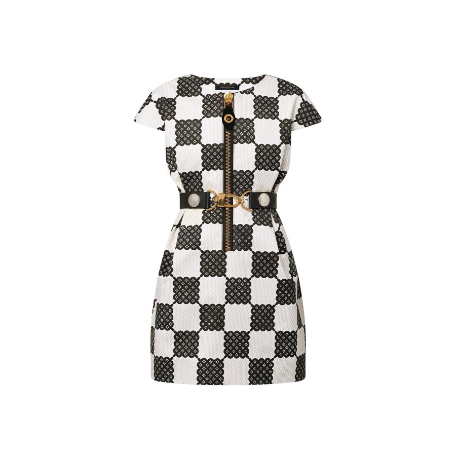 Women Louis Vuitton Dresses | Bubble Damier Xxl Detail Dress