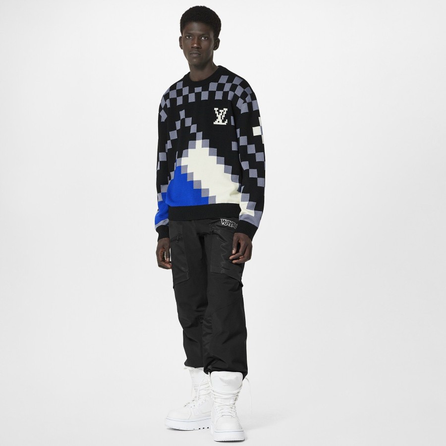 Men Louis Vuitton Knitwear And Sweatshirts | Lv Fair Isle Macro Crewneck