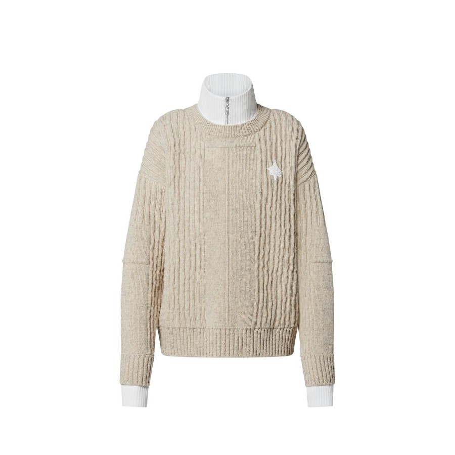 Women Louis Vuitton Knitwear | Rustic Trompe L'Oeil Sweater