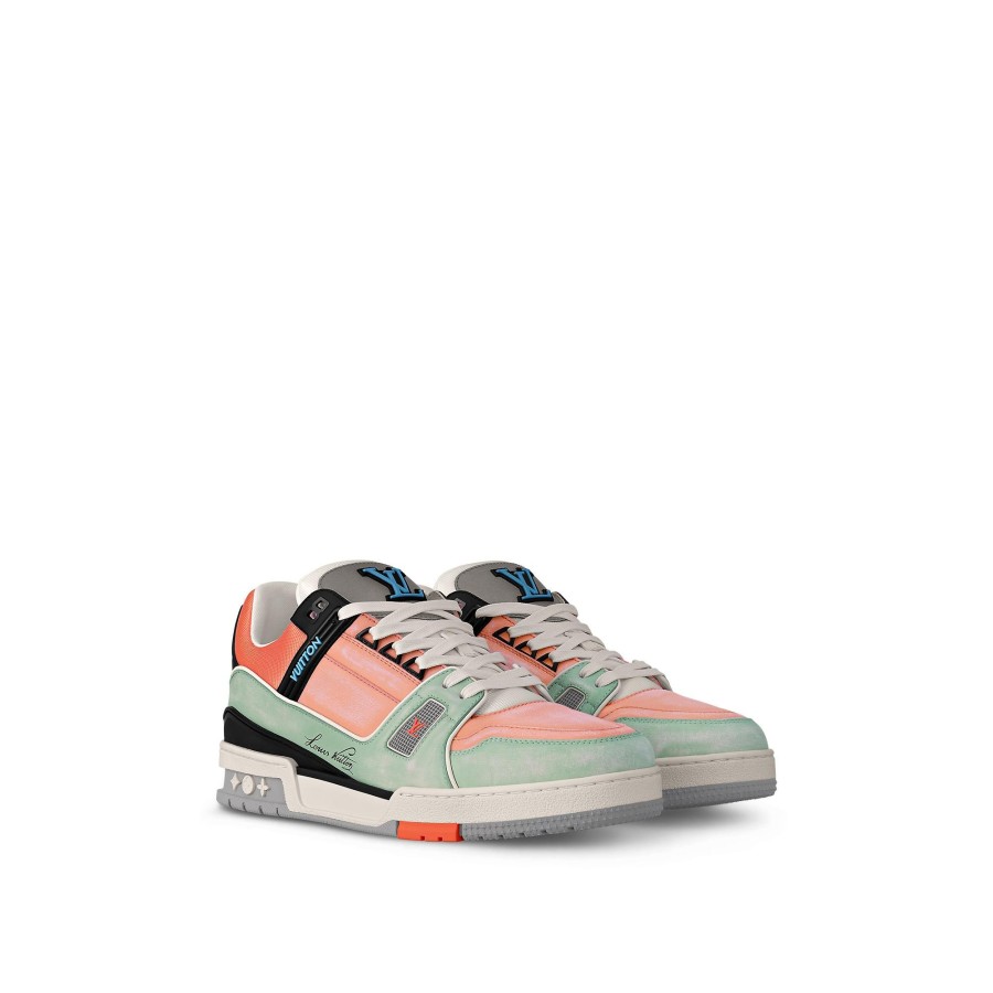 Men Louis Vuitton Sneakers | Lv Trainer Sneaker Orange