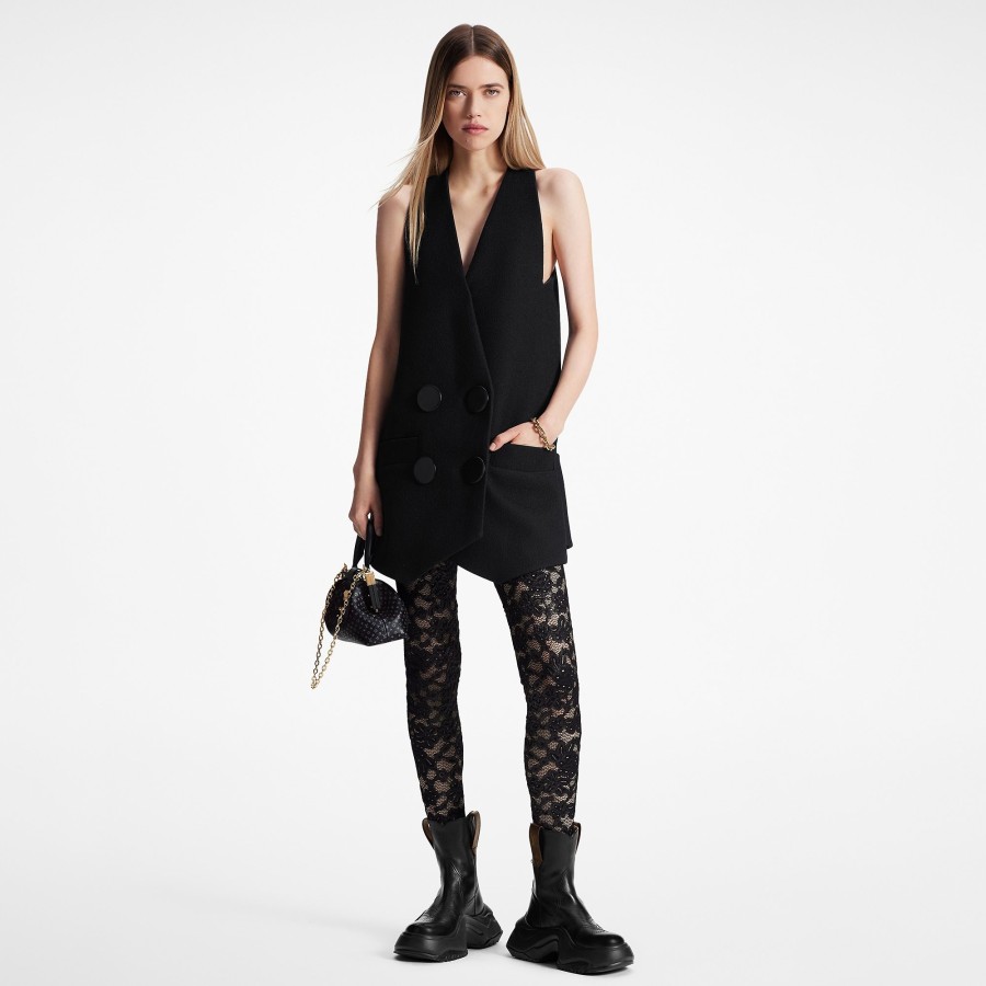 Women Louis Vuitton Pants | Floral Lace Leggings