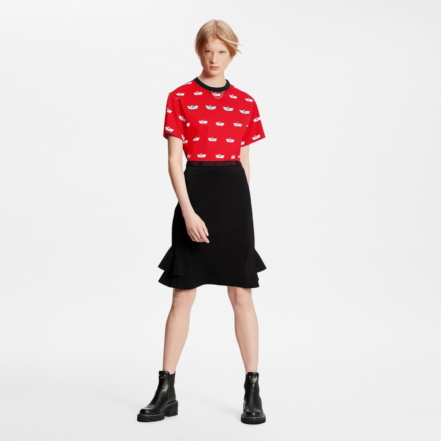 Women Louis Vuitton Skirts And Shorts | Flounce Hem Sporty Skirt