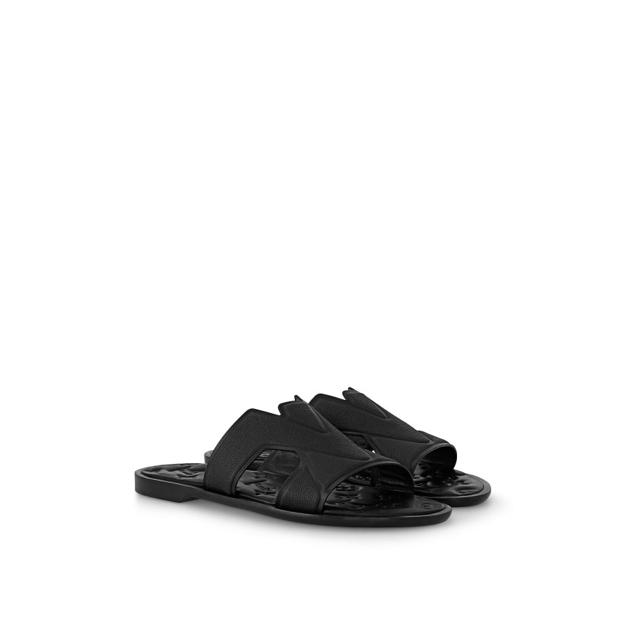 Men Louis Vuitton Sandals | Lv Oasis Mule Black