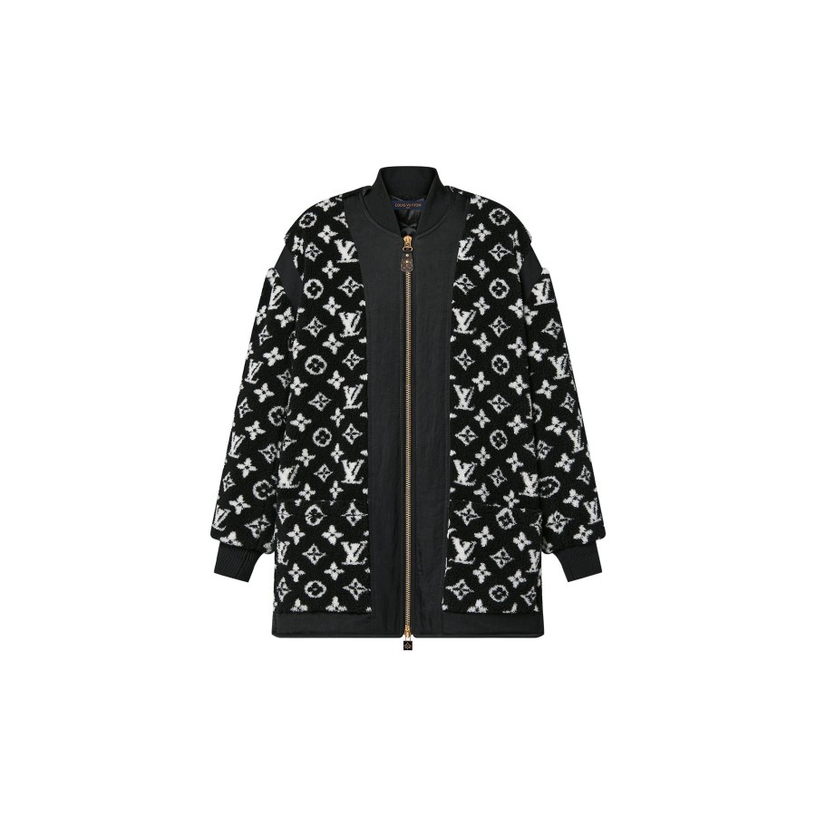 Women Louis Vuitton Coats And Jackets | Oversized Monogram Teddy Bomber Jacket