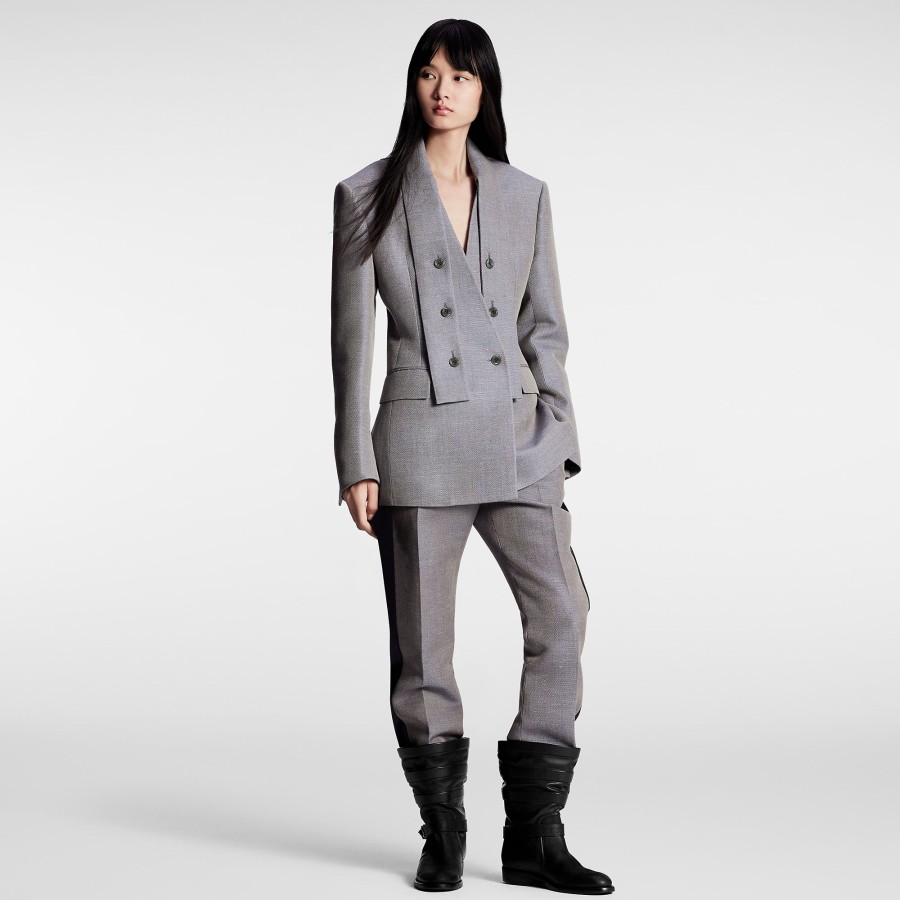 Women Louis Vuitton Coats And Jackets | Lavaliere Collar Wool Gabardine Blazer