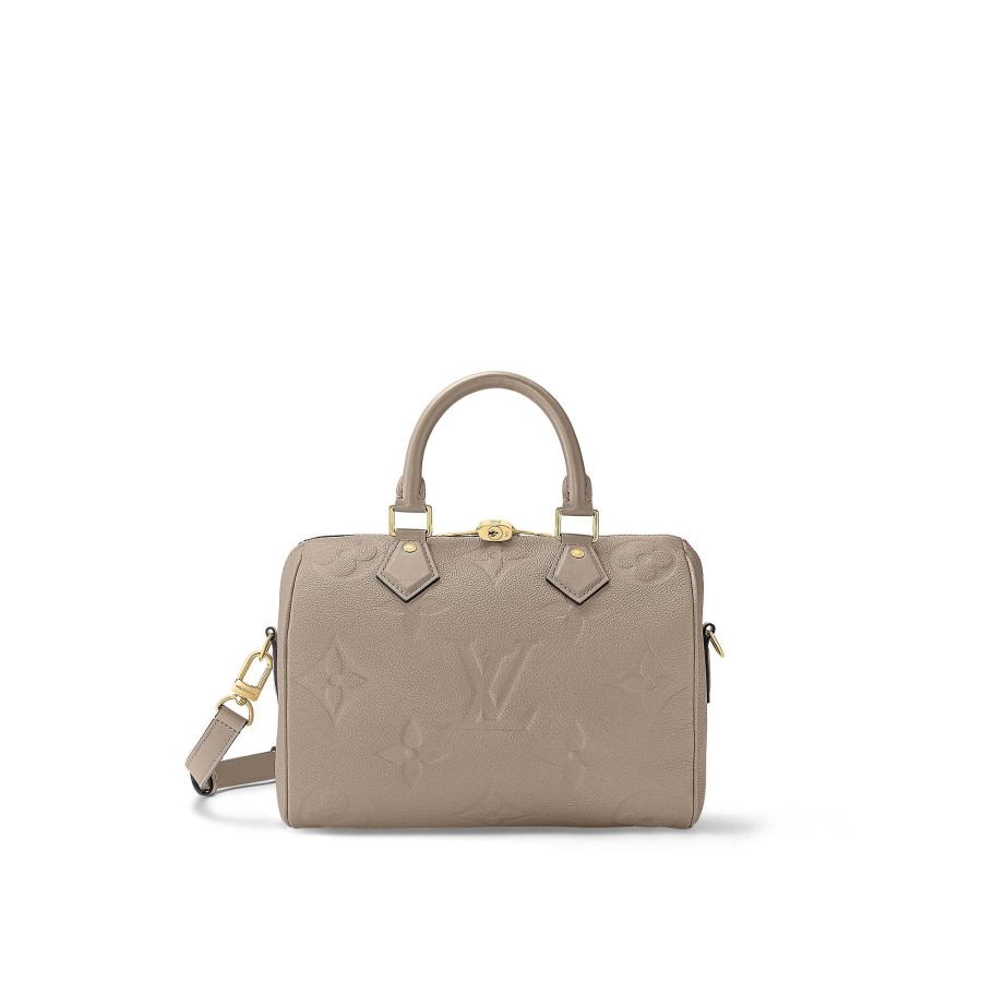 Women Louis Vuitton Leather Bags | Speedy Bandouliere 25 Turtledove