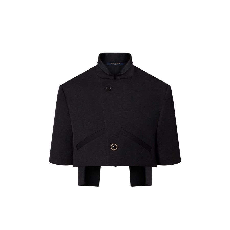 Women Louis Vuitton Coats And Jackets | Cropped Wool Twill Jacket