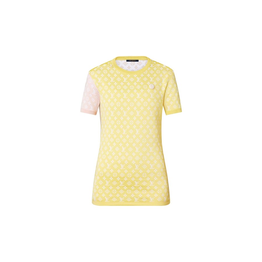 Women Louis Vuitton Knitwear | Pastel Monogram Knit Top