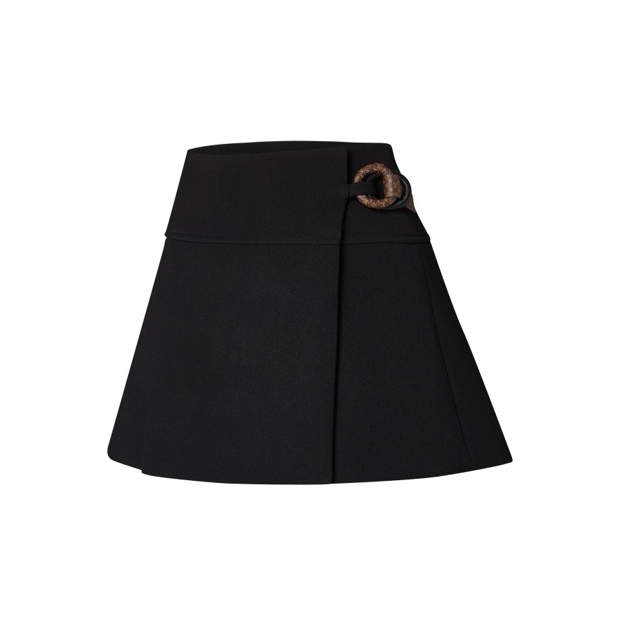 Women Louis Vuitton Skirts And Shorts | Monogram Double Ring Mini Wrap Skirt