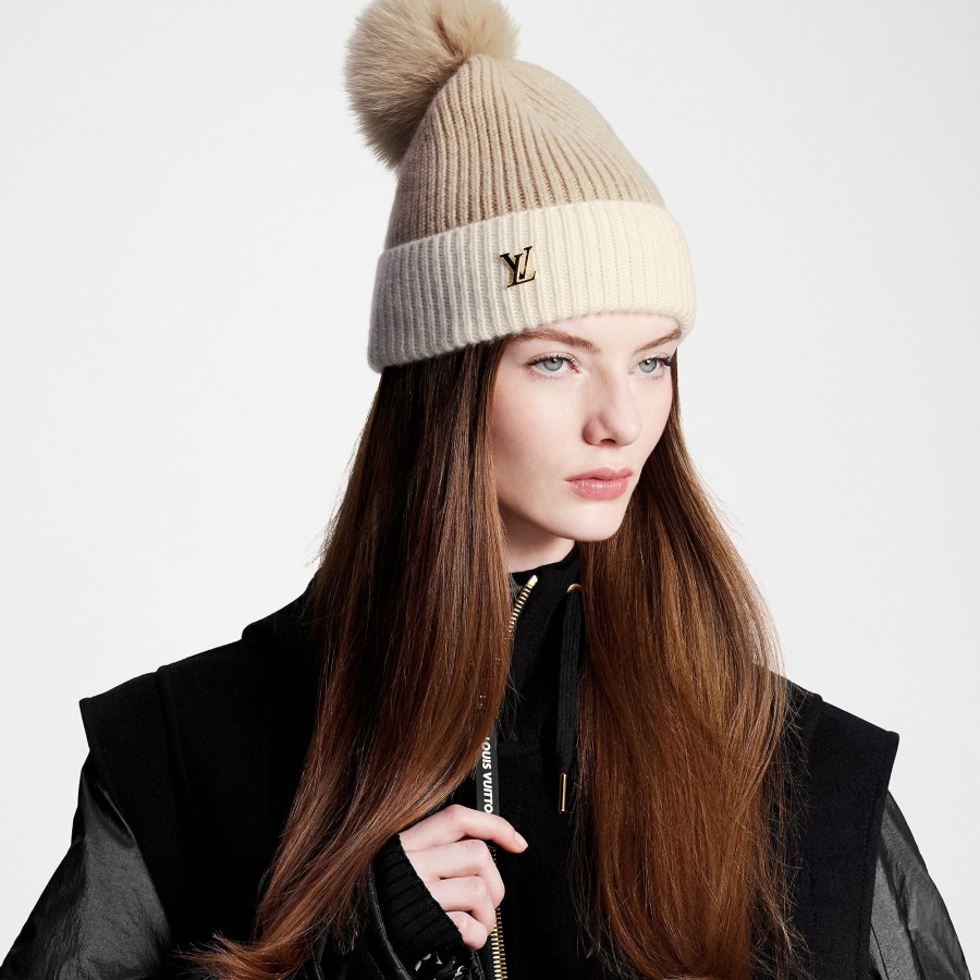 Women Louis Vuitton Hats And Gloves | Lv Cold Spark Beanie Beige