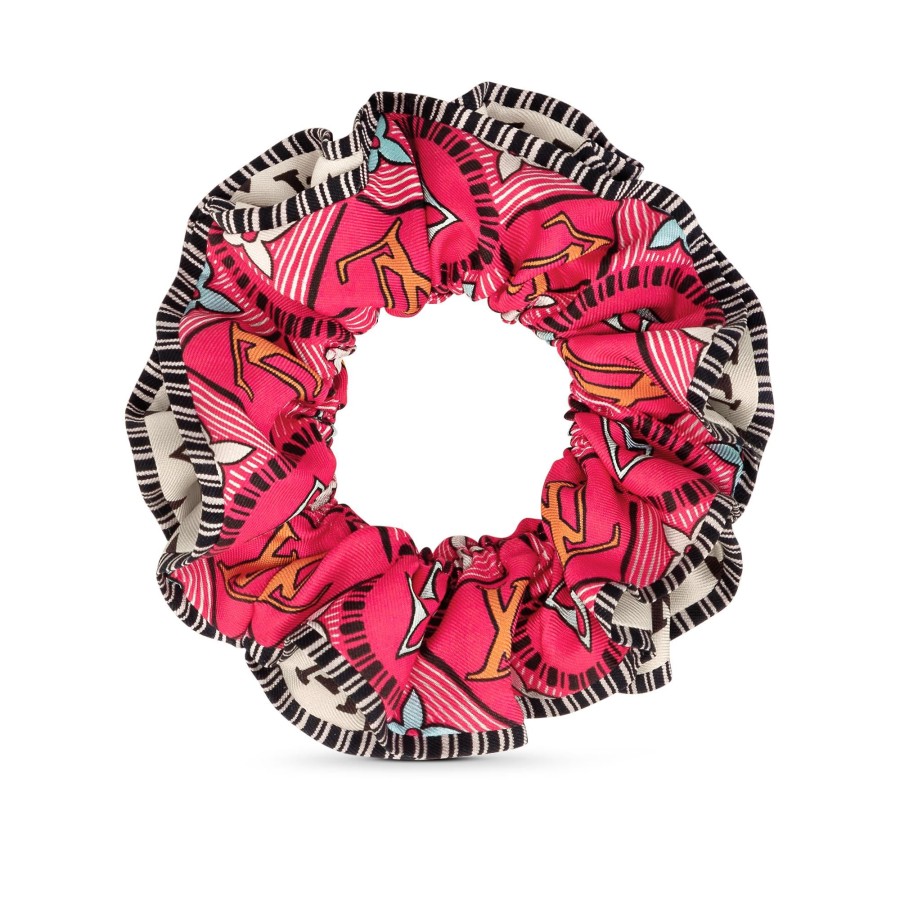 Women Louis Vuitton Hair Accessories | Monogram Tiles Chouchou Raspberry